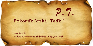 Pokoráczki Teó névjegykártya